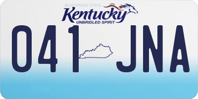 KY license plate 041JNA