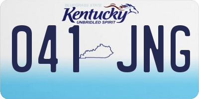 KY license plate 041JNG
