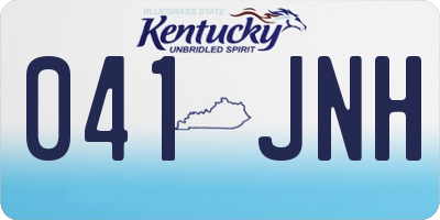 KY license plate 041JNH