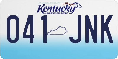 KY license plate 041JNK