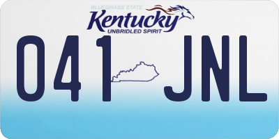 KY license plate 041JNL
