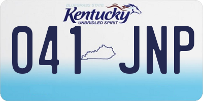 KY license plate 041JNP