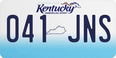 KY license plate 041JNS