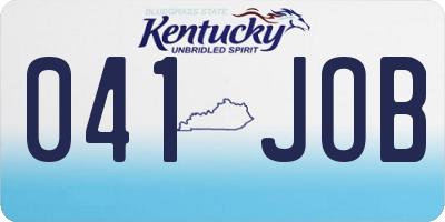 KY license plate 041JOB