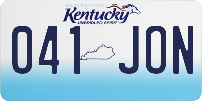 KY license plate 041JON