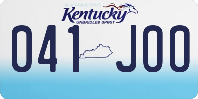 KY license plate 041JOO