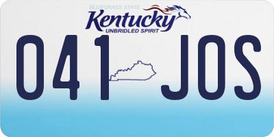 KY license plate 041JOS