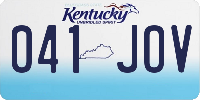 KY license plate 041JOV
