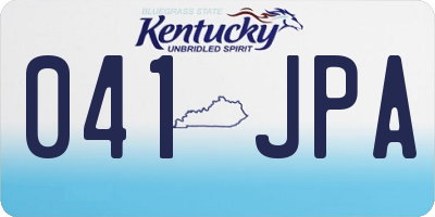 KY license plate 041JPA