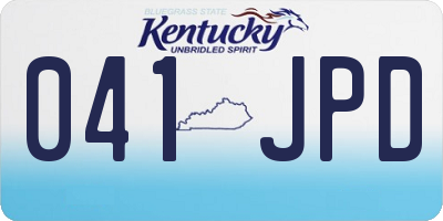 KY license plate 041JPD