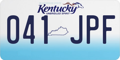KY license plate 041JPF