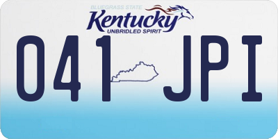 KY license plate 041JPI