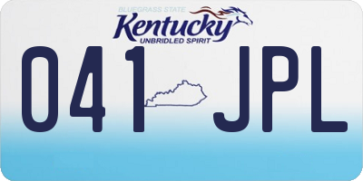 KY license plate 041JPL