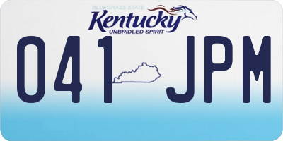 KY license plate 041JPM