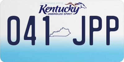 KY license plate 041JPP