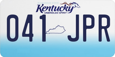 KY license plate 041JPR
