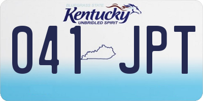 KY license plate 041JPT