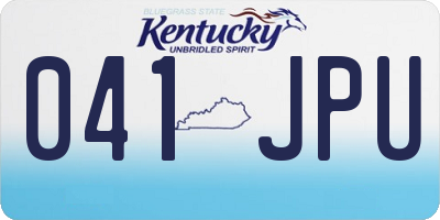 KY license plate 041JPU