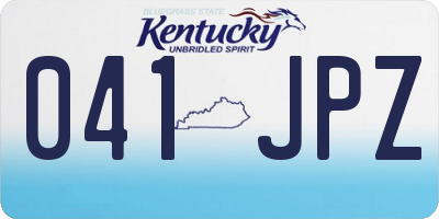 KY license plate 041JPZ