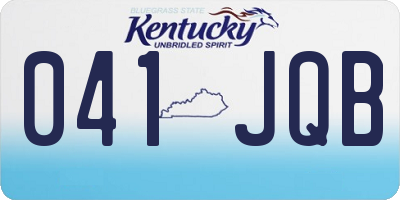 KY license plate 041JQB