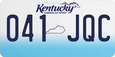 KY license plate 041JQC