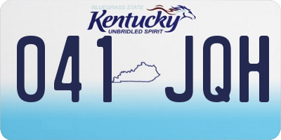 KY license plate 041JQH