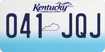 KY license plate 041JQJ
