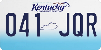 KY license plate 041JQR