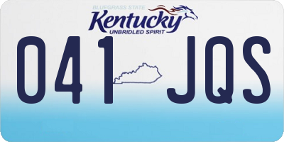 KY license plate 041JQS