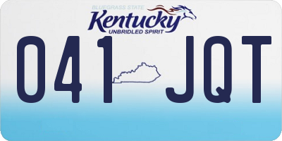 KY license plate 041JQT