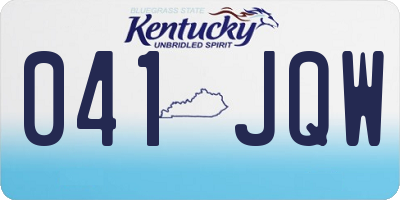 KY license plate 041JQW