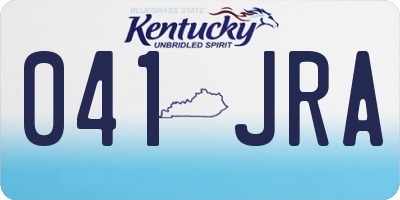KY license plate 041JRA