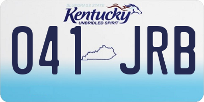 KY license plate 041JRB
