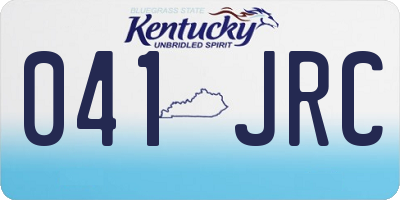 KY license plate 041JRC
