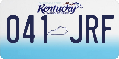 KY license plate 041JRF