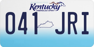 KY license plate 041JRI