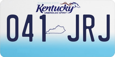 KY license plate 041JRJ