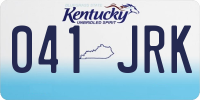 KY license plate 041JRK