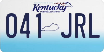 KY license plate 041JRL