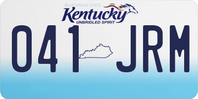 KY license plate 041JRM