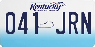 KY license plate 041JRN