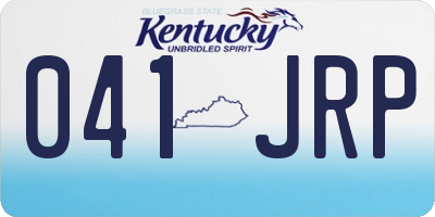 KY license plate 041JRP