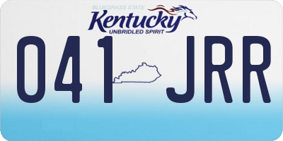 KY license plate 041JRR