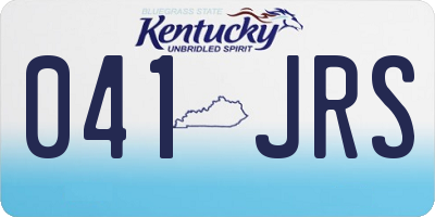 KY license plate 041JRS