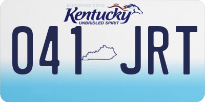 KY license plate 041JRT