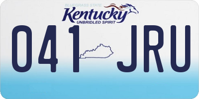 KY license plate 041JRU