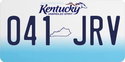 KY license plate 041JRV