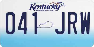 KY license plate 041JRW