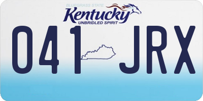 KY license plate 041JRX