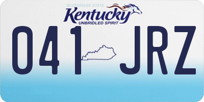 KY license plate 041JRZ
